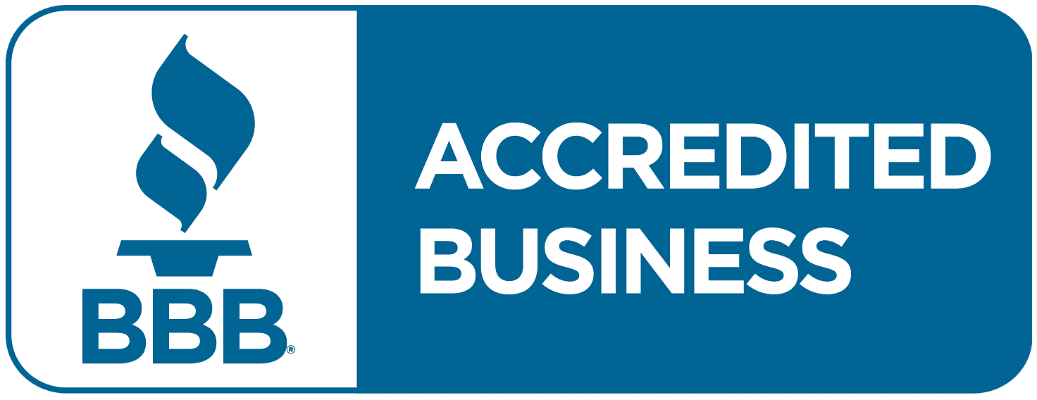 BBB Accredited Business Logo In Blue And White Color