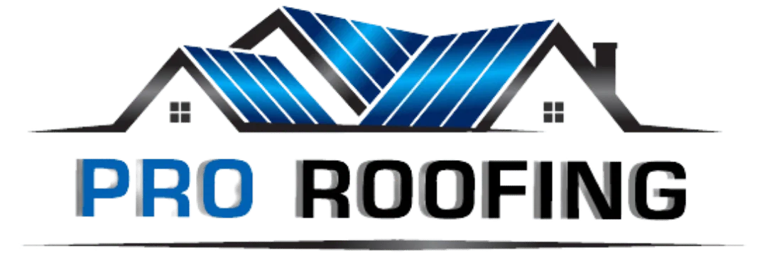 Pro Roofing Logo in Black And Blue Color Image Large